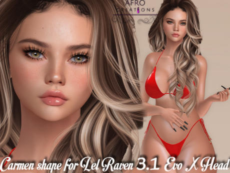 Second Life Marketplace - Carmen Shape For Lel Raven 3.1 evo X - Kupra